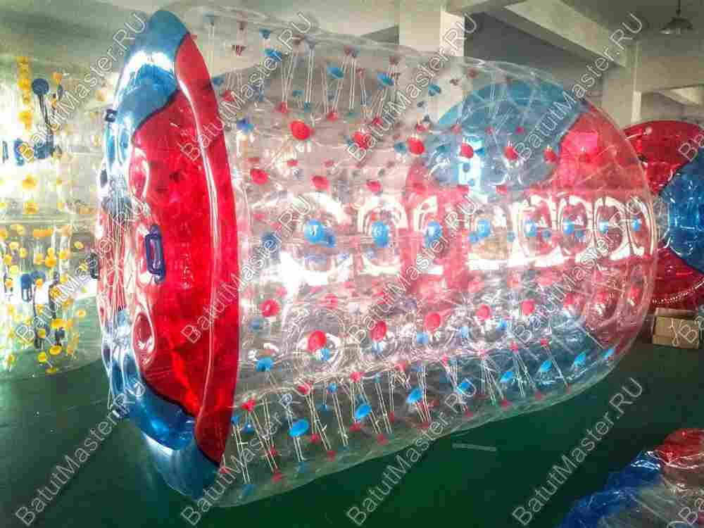 Аттракцион Водный роллер (Гидророллер) ПВХ «Красно-синий» 2*1.8*1.8 м