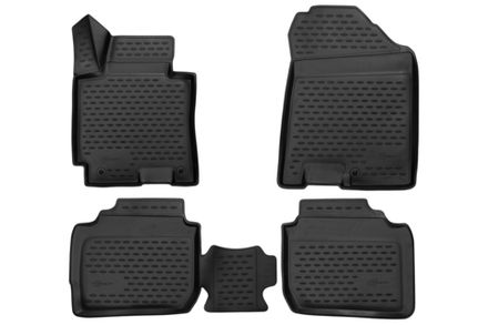 Коврики 3D в салон KIA Cerato, 2013-2018, 4 шт. (ПУ, повышенная износостойкость)