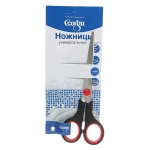 Ножницы универсальные бытовые «VOSTOK MARKET», цвет чёрный/красный, 15,5см (блистер Селфи)