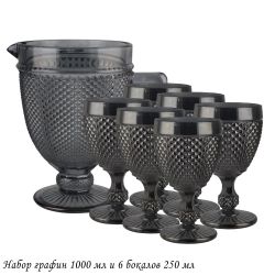 Lenardi 588-497 Набор графин 1 л и 6 бокалов 240 мл в под.уп.(х4)