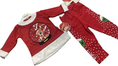 Комплект новогодний турецкий на девочку на рост 74 см