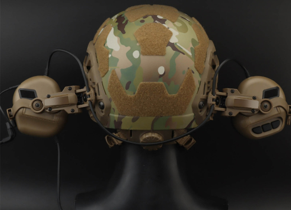 Крепление откидное типа "Чебурашка" на тактический шлем (койот)