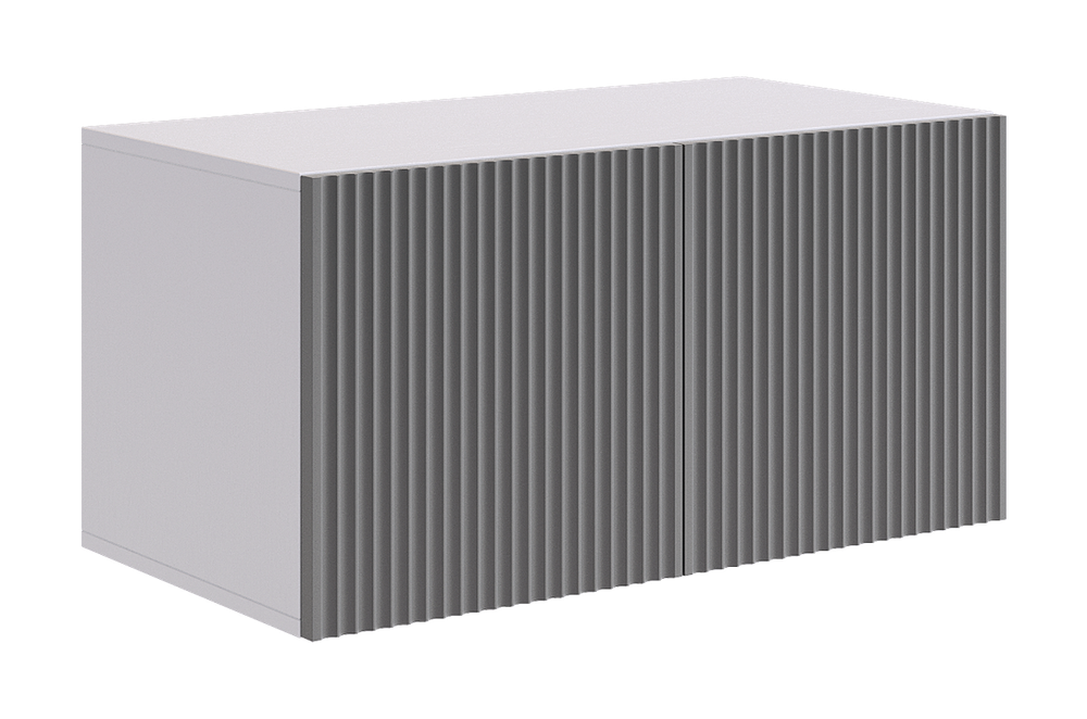 "Зефир" Антресоль двухдверная 118.01 (Белое дерево/Серый (эмаль))