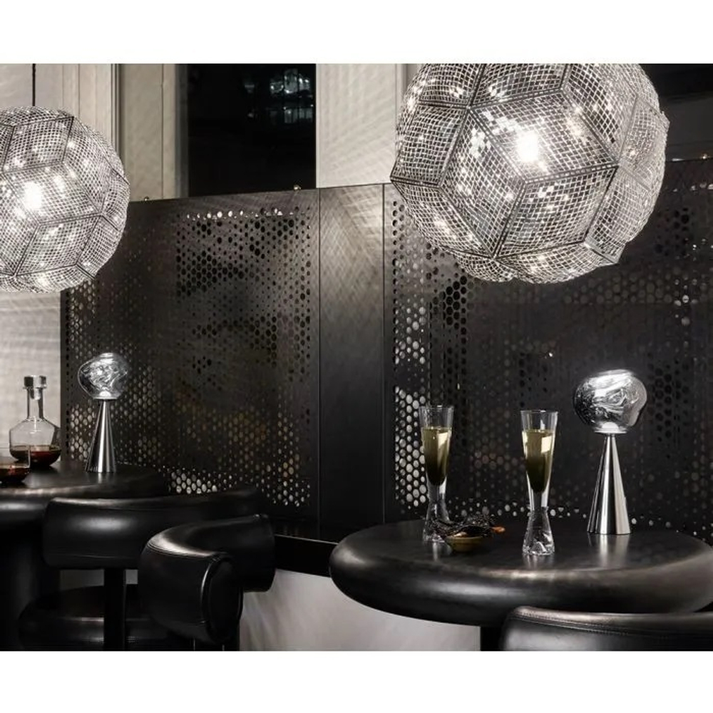 Настольная лампа Melt silver