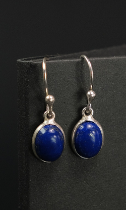 Серьги mini "Memo about Wealth" с лазуритом, серебро 925