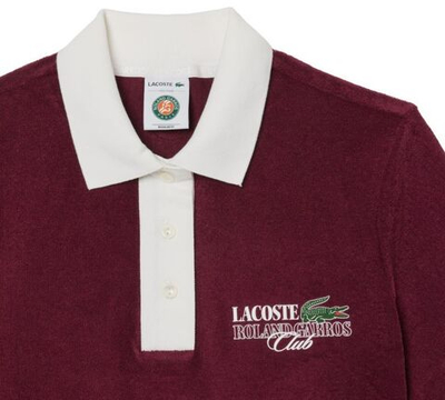Женское поло Lacoste Roland Garros Edition Terry Knit Tennis Polo Shirt - красный