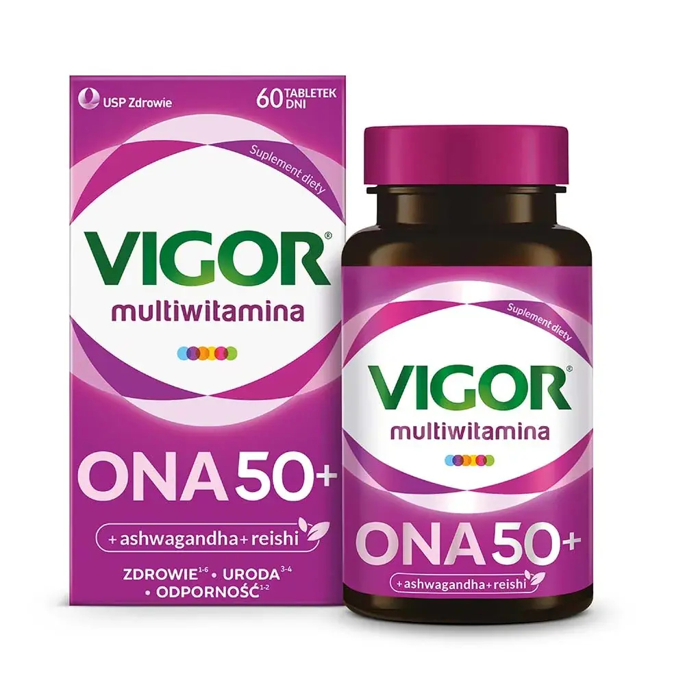 Мультивитаминная пищевая добавка Vigor Multivitamin ONA 50+, 60 таблеток