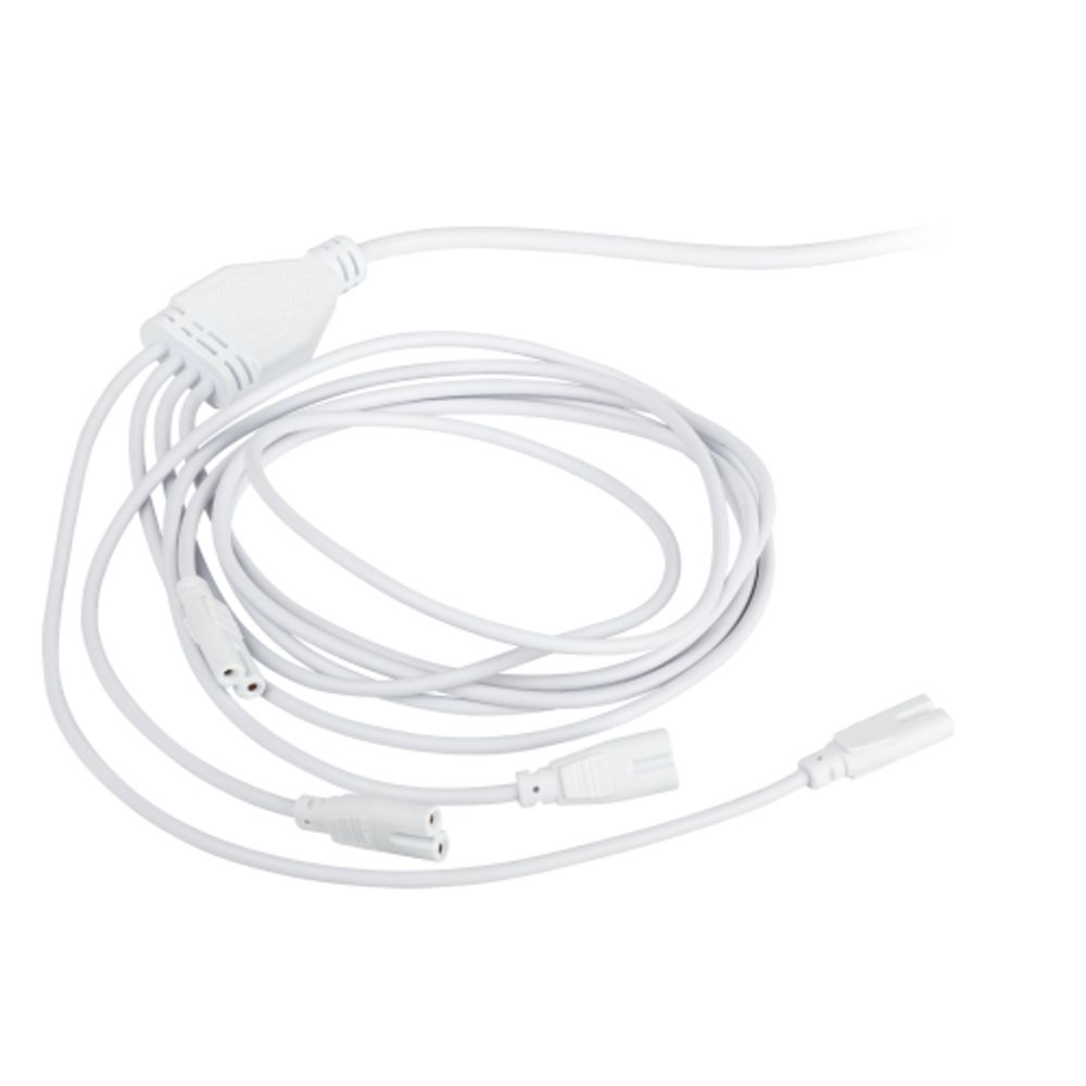 Разветвитель сетевой для линейных светильников ЭРА 4х IEC C7 2pin 2m для подключения 4 светильников | Аксессуары для фито светильников