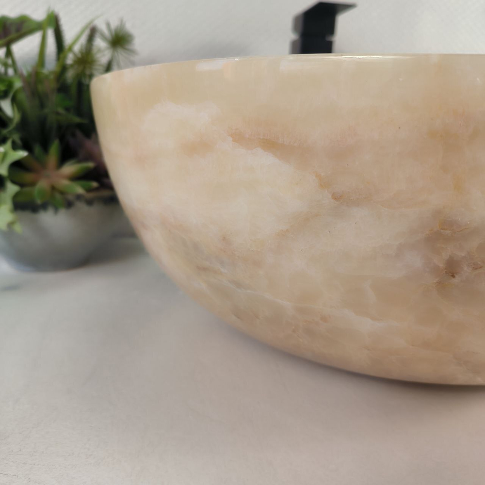 Раковина из оникса Bowl Yellow TinLip BO-64722 45*45*17 0199