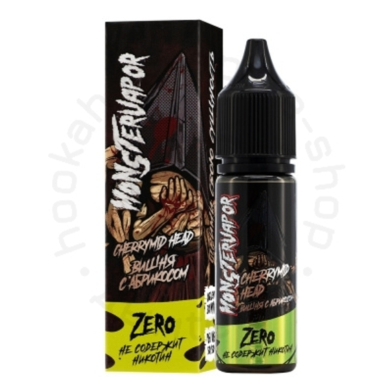 Жидкость MONSTERVAPOR CHERRYMID HEAD с ароматом вишни с абрикосом, 0 мг/см³, 30 мл. ZERO.