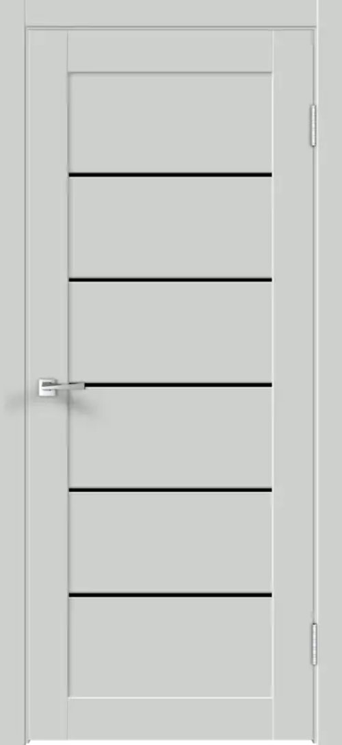 Межкомнатная дверь LINEA 1 Доломит (Чёрное стекло)