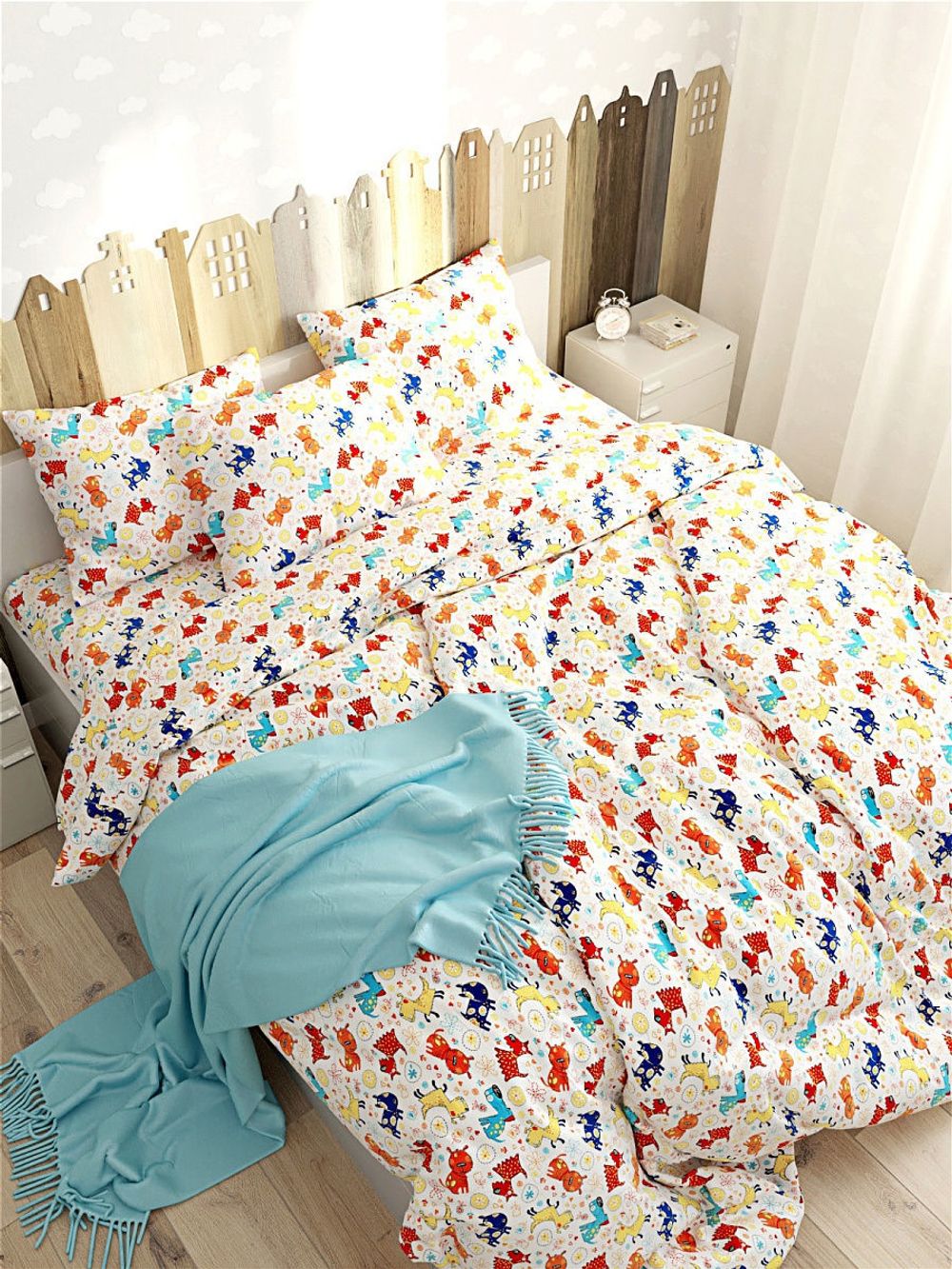 Наволочка комплект 2шт Сказка "Собачки" 50х70 см, перкаль