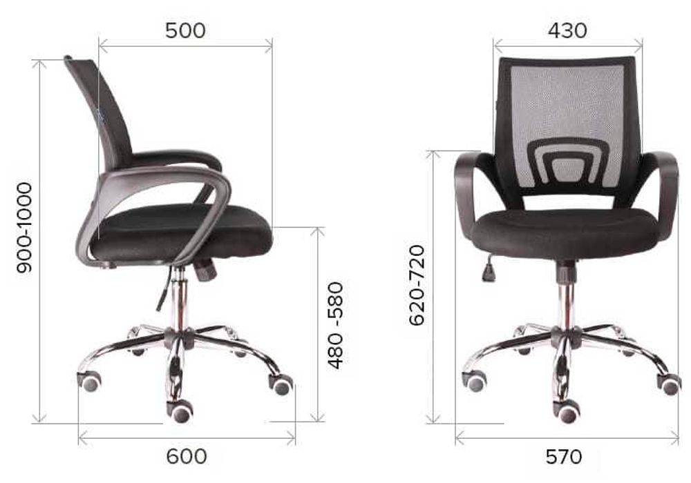 Кресло Everprof EP-696 Сетка Серый