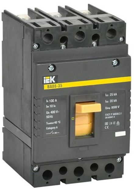 Выключатель автоматический 3п 100А 35кА ВА 88-35 KARAT IEK SVA30-3-0100