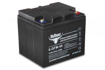 Аккумулятор RuTrike 6-GFM-40 (12V43A/H C20)