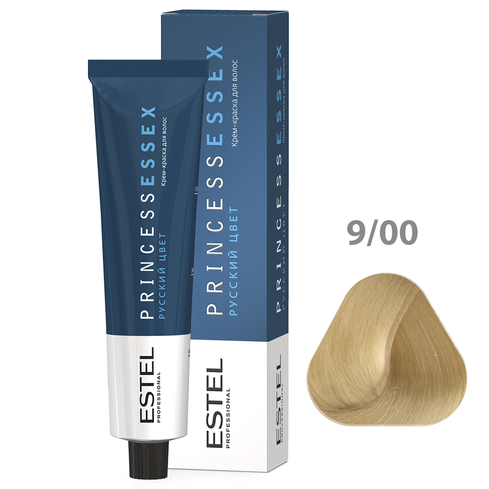 ESTEL PRINCESS ESSEX Крем-краска для волос, 9/00 блондин для седины, 60 мл