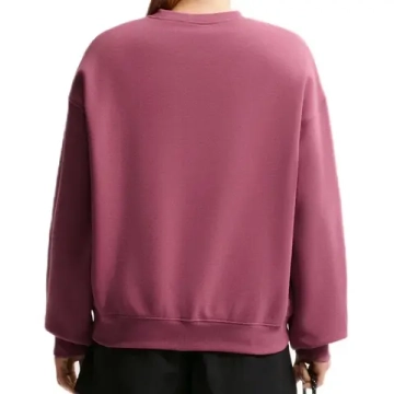 Женская Кофта теннисная Nike Studio Fleece Medium Weight Oversized Crew - pink smoke/sail