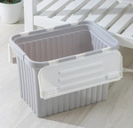 Ящик для хранения со створками "CПЛИТ" 26 лт 296x435x300 светло-серый