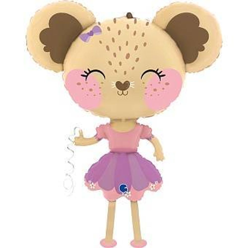 Шар 3D (36''/91 см) Ходячая Фигура, Мышка Балерина