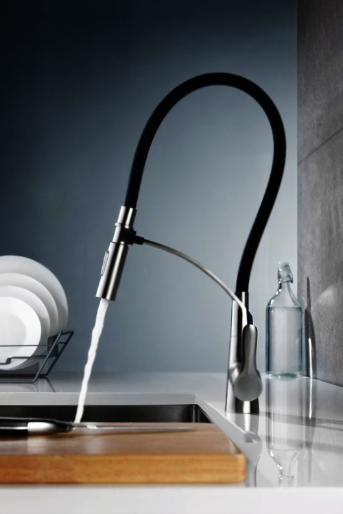 Смеситель для кухни BelBagno Nova BB-LAM36-IN Сатин Черный