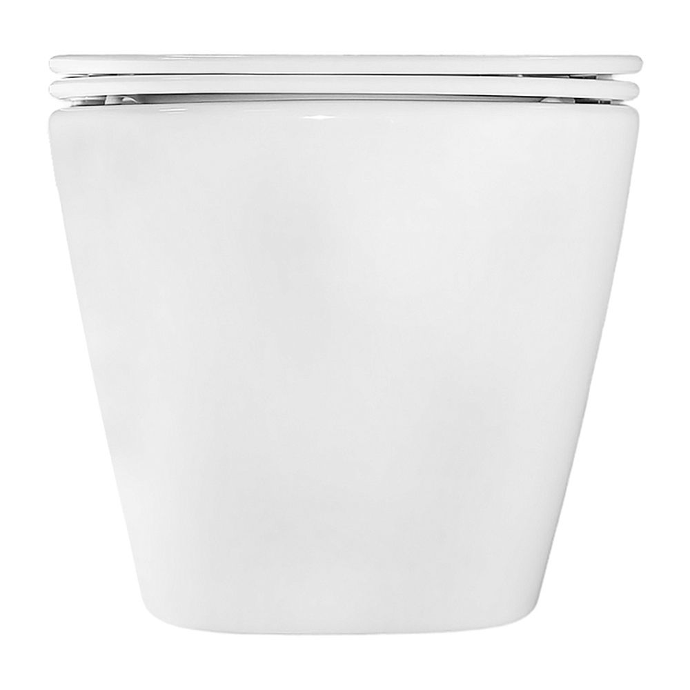 Унитаз подвесной Azario ESCONDA 345х490х350 безободковый, смыв "Скрытое Торнадо", с быстросъемным сиденьем микролифт (AZ-2805E)