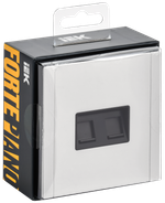 FORTE&PIANO Розетка компьютерная двойная RJ45 кат.6 FP234M металл белый IEK