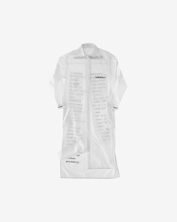 Рубашка-платье Futureisnown Media Radiation Damping shirt Белая - фото 1