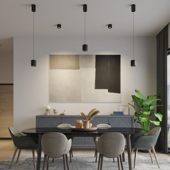 359438 OVER NT24 320 черный Светильник подвесной с механизмом регулировки высоты, провод 2м IP20 LED 10W 220-240V 3000K 650Лм LISSE