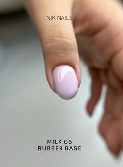 Камуфлирующая база Nik Nails Rubber Base Milk №06 15 g