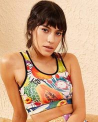 Qadın üçün tropik meyvə şəkilli idman köynəyi 10071051