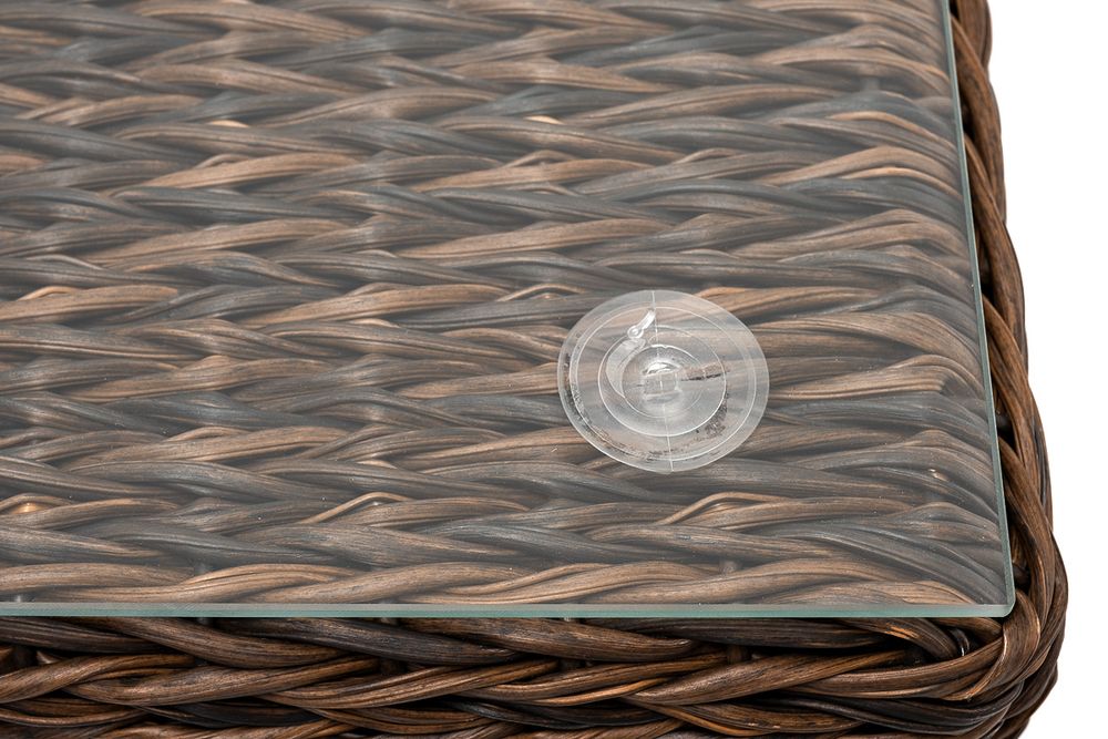 "Лунго" журнальный столик плетеный (гиацинт), цвет коричневый