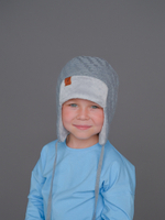 Шапка зимняя вязаная (Жемчужно-пепельный) ТОКИ