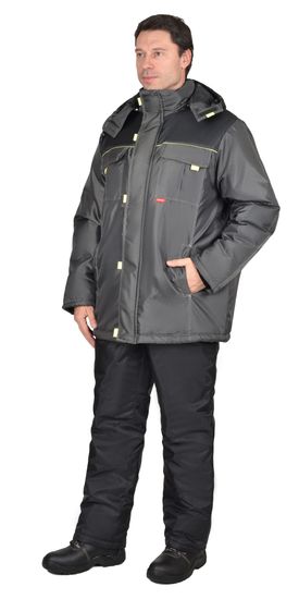 Куртка зимняя "Сириус-Фаворит" (серый/черный)