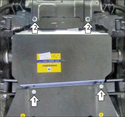 Защита картера двигателя, переднего дифференциала. 2 мм, Сталь. для Nissan Pathfinder 2005-2010, Motodor.71403