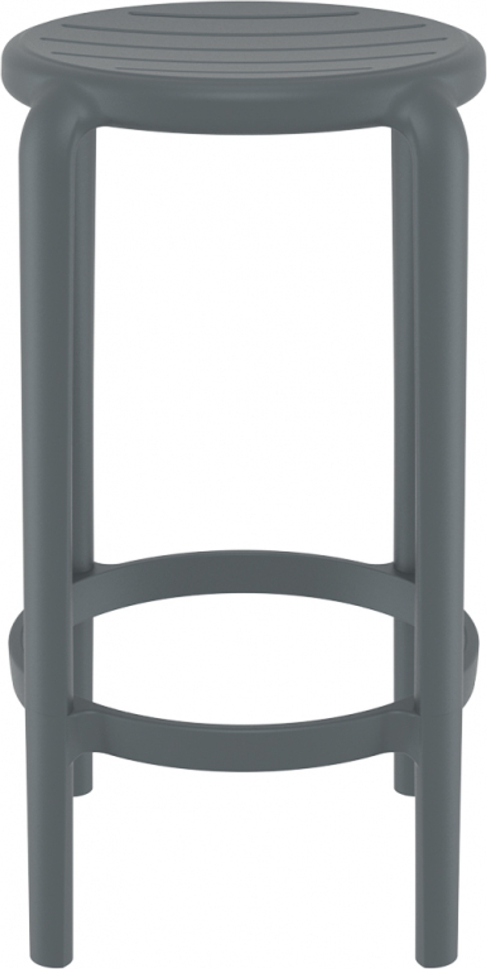 Табурет пластиковый полубарный Siesta Contract Tom Bar 65, темно-серый