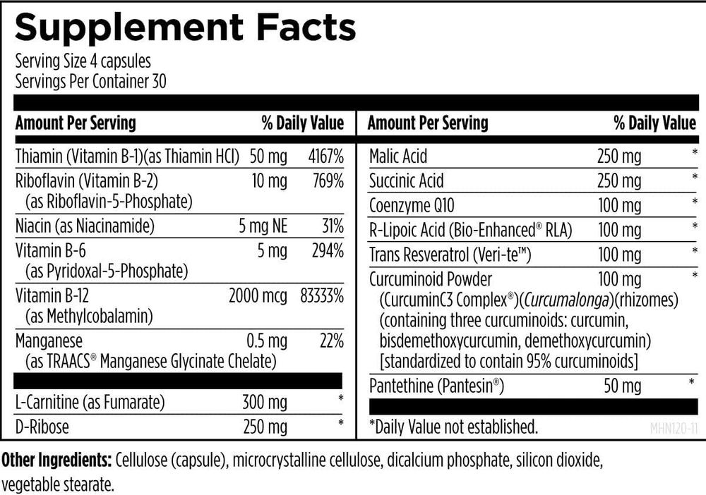 Designs For Sport - Mito NRG Complex 120 capsules