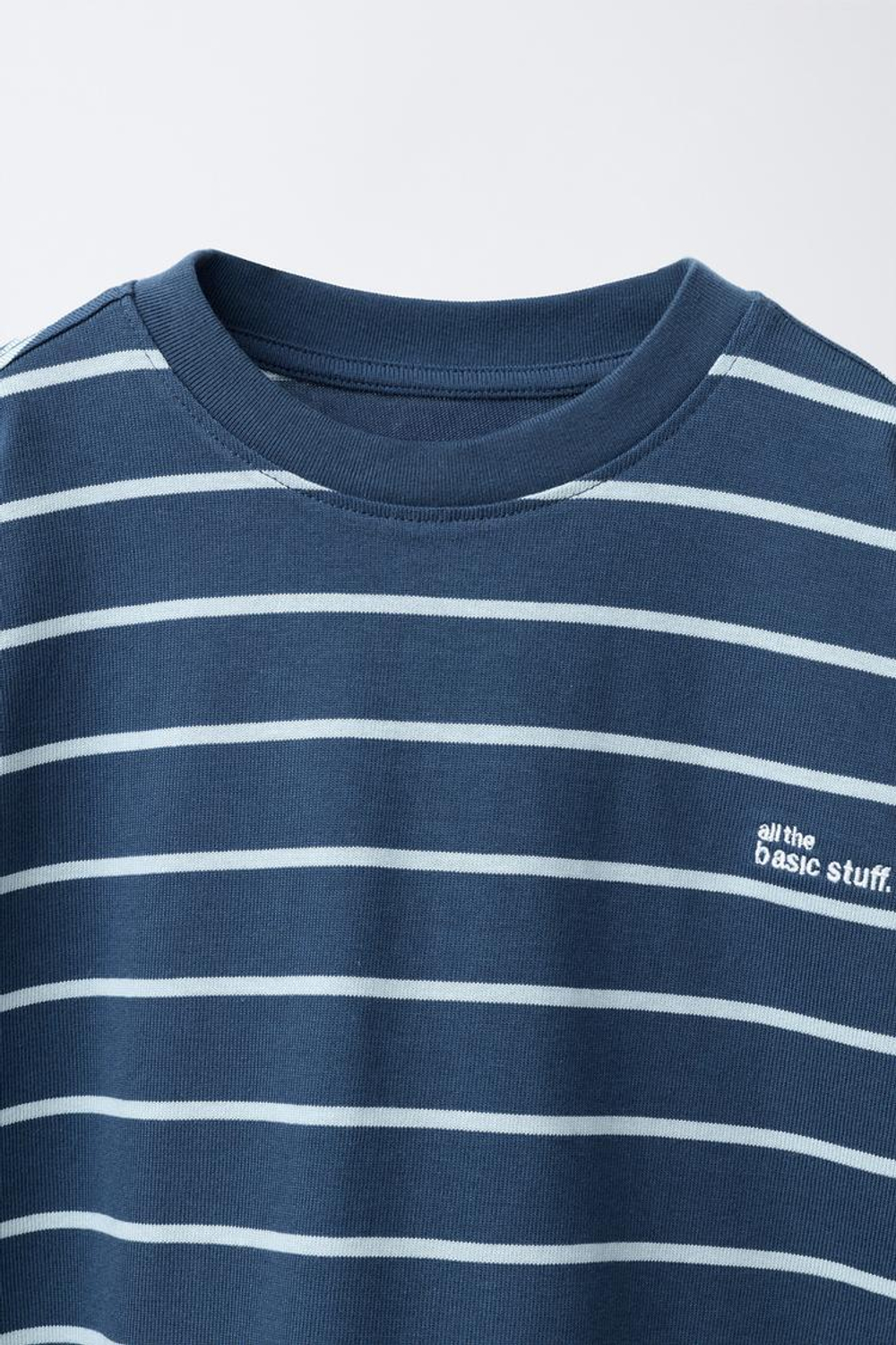 ZARA ЛОНГСЛИВ В ПОЛОСКУ ИЗ ПЛОТНОЙ ТКАНИ, ОТТЕНКИ СИНЕГО