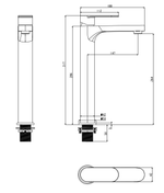 Смеситель для раковины Высокий Grocenberg GB3011 Никель