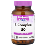 Bluebonnet Nutrition, B-Complex 50, витамины группы B, 100 вегетарианских капсул