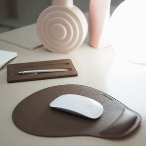 Коврик для мышки Elephant из натуральной кожи теленка, шоколадного цвета