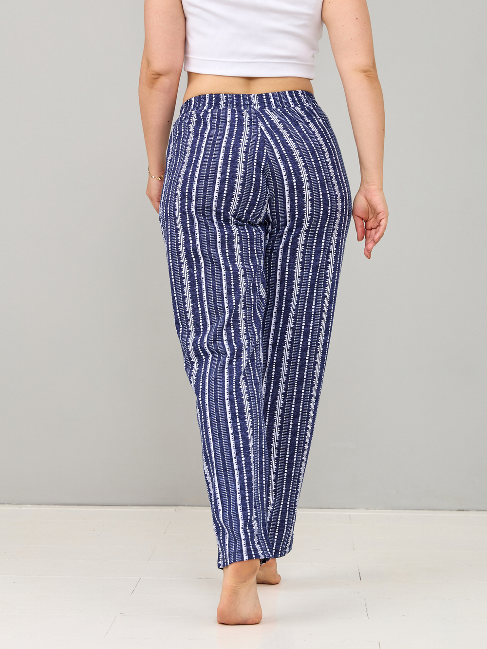 Брюки Б-18/джинсрогожка-оргамент