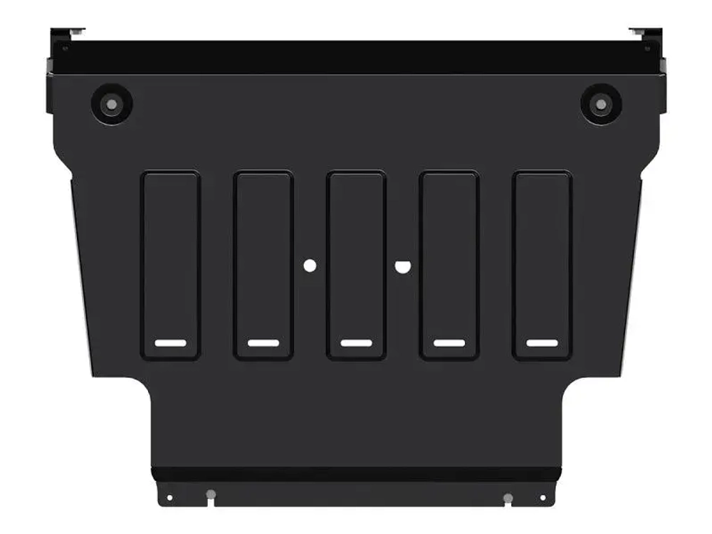 Защита картера двигателя, КПП (2 мм, сталь) для Geely Coolray SX11 2020- (V = 1.5T AT FWD), Belgee X50 2023- Sheriff.28.4448