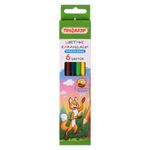 Карандаши цветные ПИФАГОР "Сказки", 6 цветов, классические, заточенные, 181820