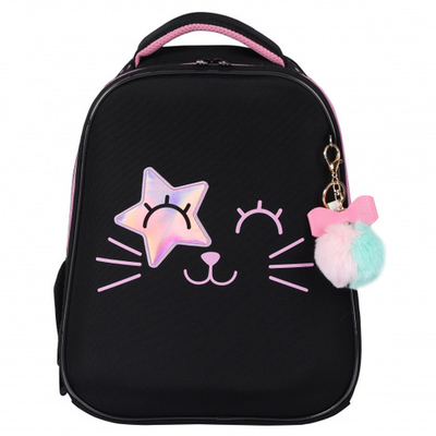 Ранец, спинка эргономичная, 2 отделения, 37*29*17 см, ERGO First, Котик, КОКОС, 230352