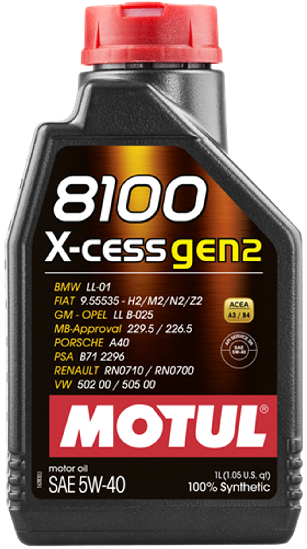 MOTUL 8100 X-CESS 5W40 GEN2 (1л) VN синтетическое моторное масло