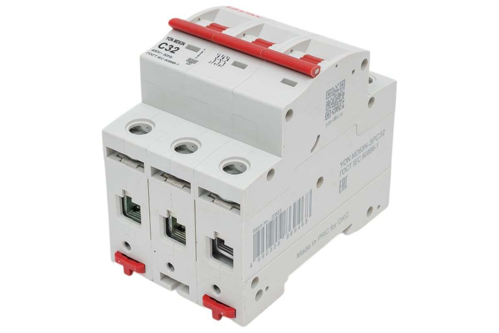 Автоматический выключатель модульный YON MD63N 3P 32A C 6kA DKC
