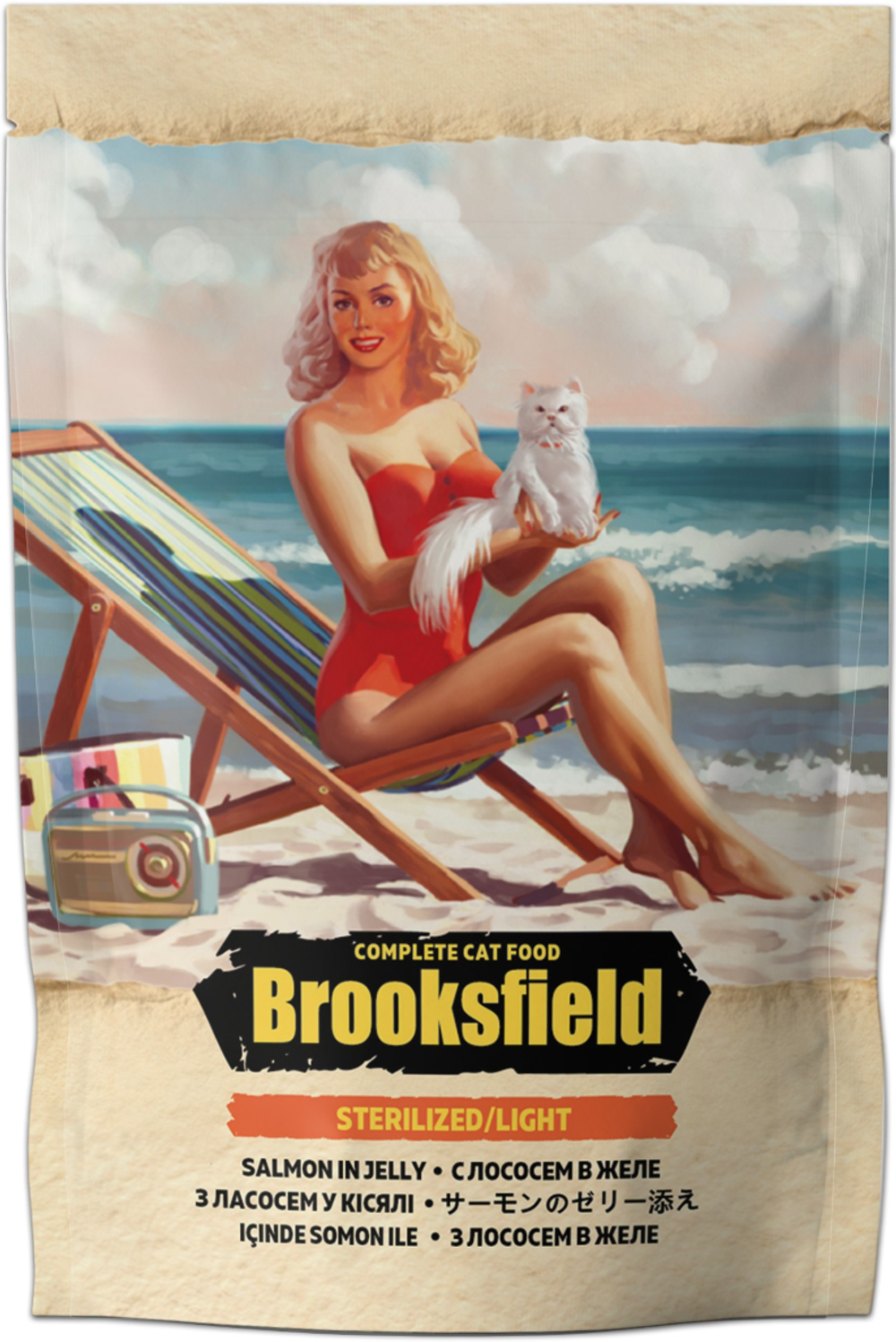 BROOKSFIELD Sterilized с Лососем в желе 85г.*22шт.