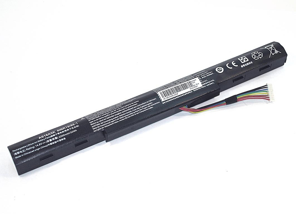Аккумуляторная батарея для ноутбука Acer Aspire E15 (AS16A5K-4S1P) 14.6V 2600mAh OEM черная