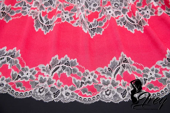 03-185 ОПТ Кружево эластичное 19 см, малиново-красный