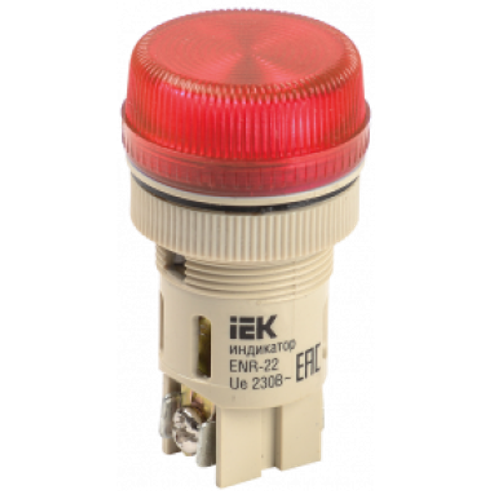Лампа сигнальная ENR 22 240В красный неон ИЭК  BLS40-ENR-K04